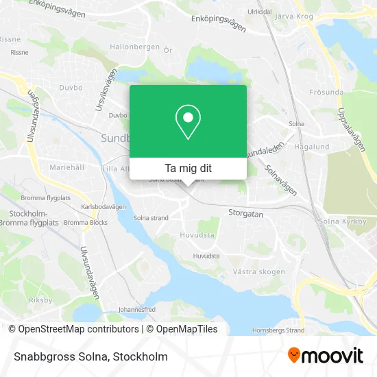 Snabbgross Solna karta