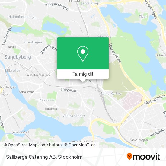 Sallbergs Catering AB karta