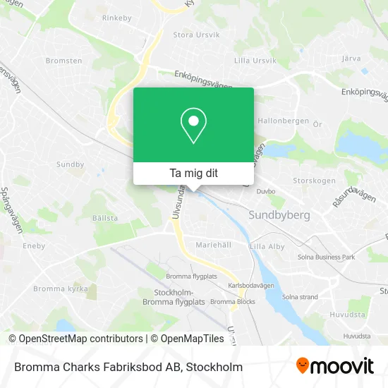 Bromma Charks Fabriksbod AB karta