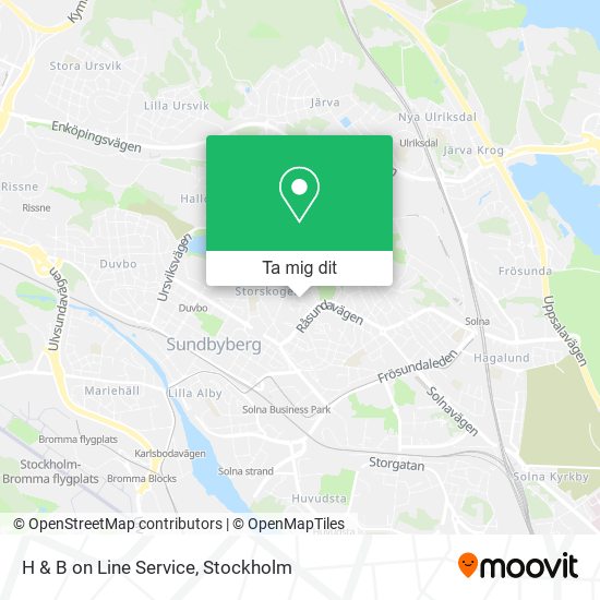 H & B on Line Service karta