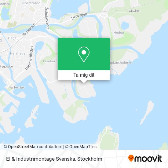 El & Industrimontage Svenska karta