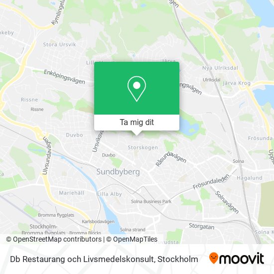 Db Restaurang och Livsmedelskonsult karta