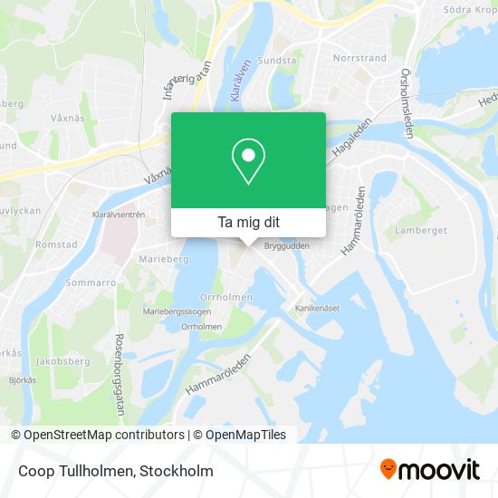 Coop Tullholmen karta