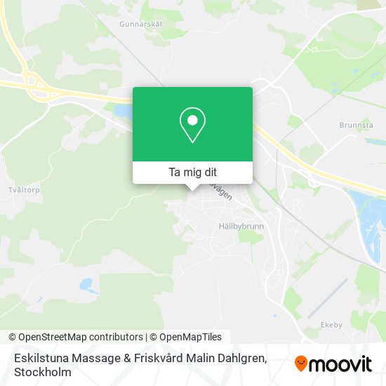 Eskilstuna Massage & Friskvård Malin Dahlgren karta