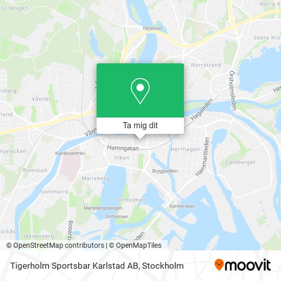 Tigerholm Sportsbar Karlstad AB karta