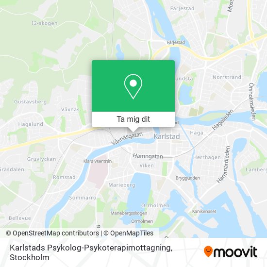 Karlstads Psykolog-Psykoterapimottagning karta