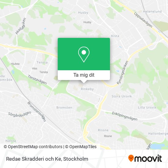 Redae Skradderi och Ke karta