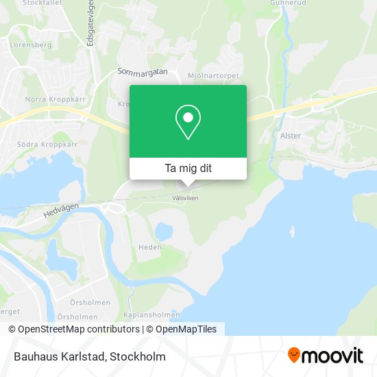 Bauhaus Karlstad karta