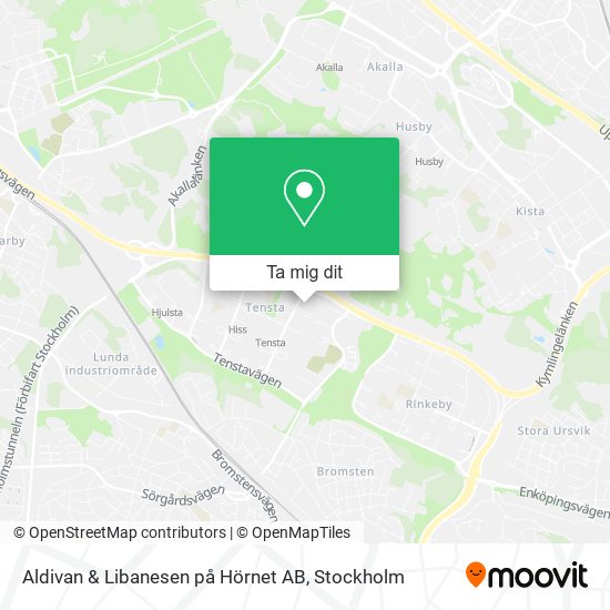 Aldivan & Libanesen på Hörnet AB karta
