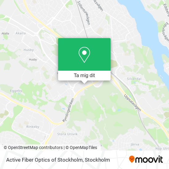 Active Fiber Optics of Stockholm karta