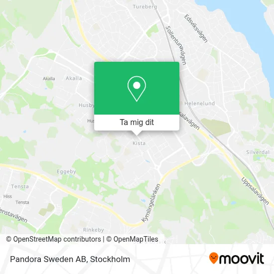 Pandora Sweden AB karta