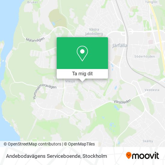 Andebodavägens Serviceboende karta