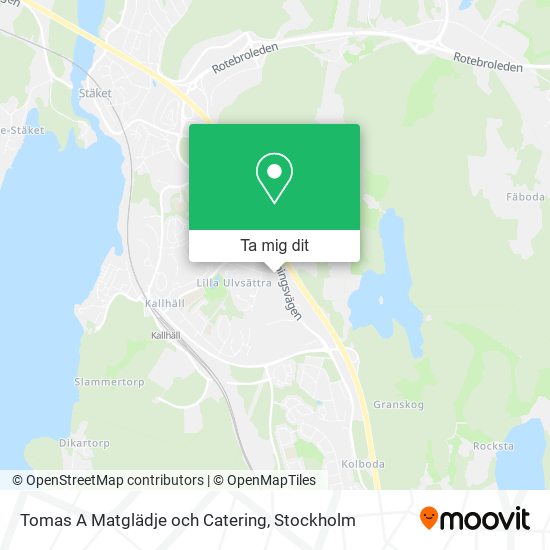 Tomas A Matglädje och Catering karta