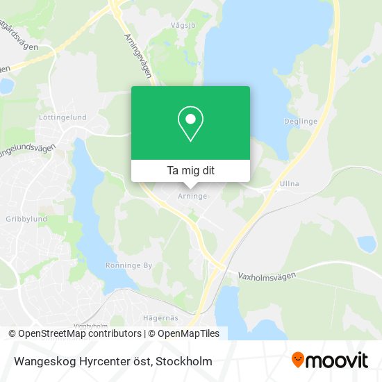 Wangeskog Hyrcenter öst karta