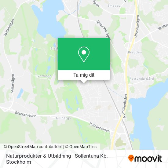 Naturprodukter & Utbildning i Sollentuna Kb karta