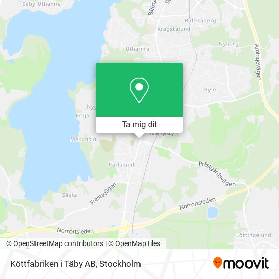 Köttfabriken i Täby AB karta