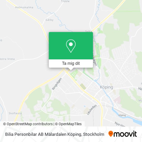 Bilia Personbilar AB Mälardalen Köping karta