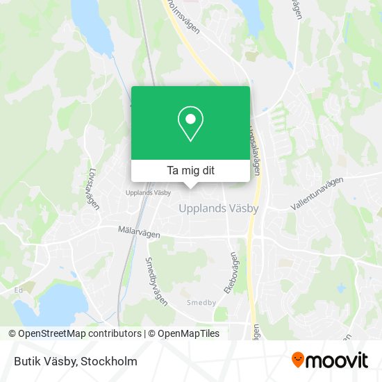 Butik Väsby karta