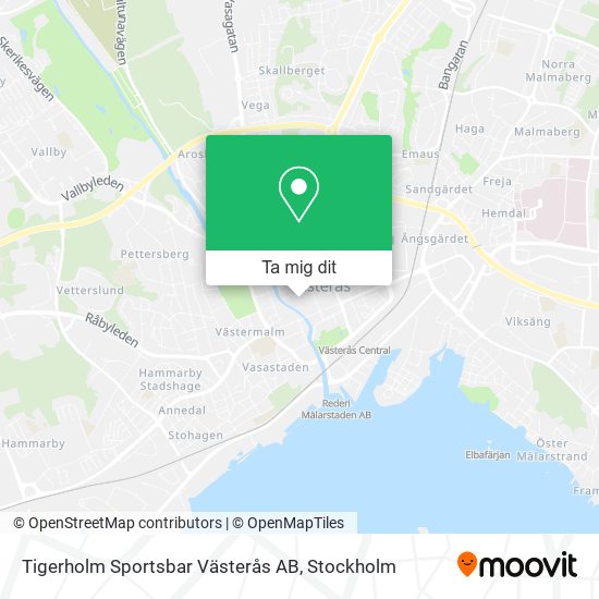 Tigerholm Sportsbar Västerås AB karta