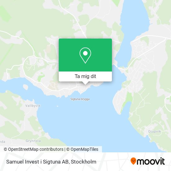 Samuel Invest i Sigtuna AB karta