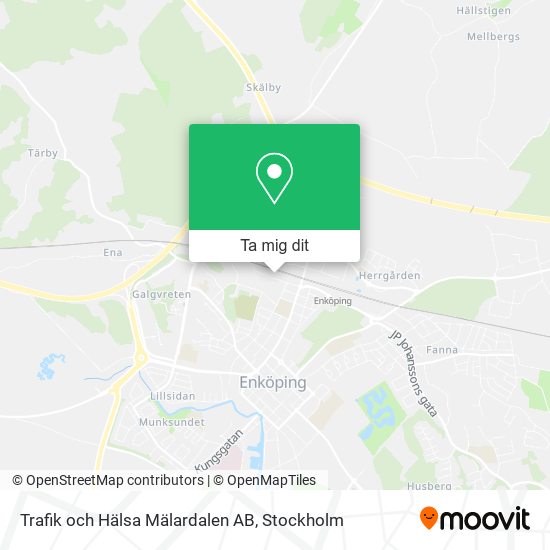 Trafik och Hälsa Mälardalen AB karta