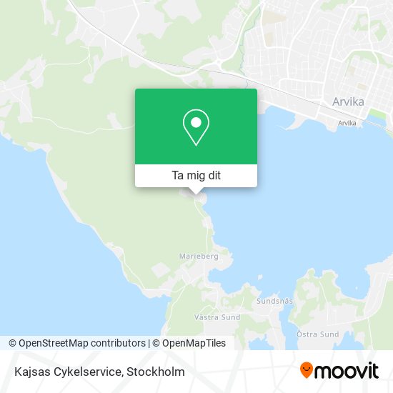 Kajsas Cykelservice karta
