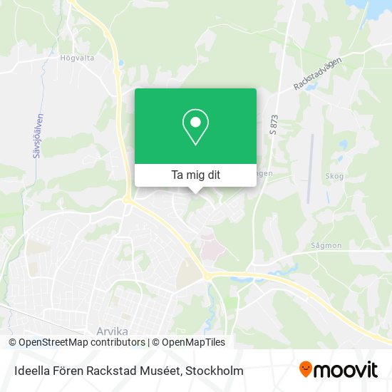 Ideella Fören Rackstad Muséet karta
