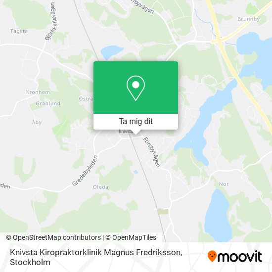 Knivsta Kiropraktorklinik Magnus Fredriksson karta