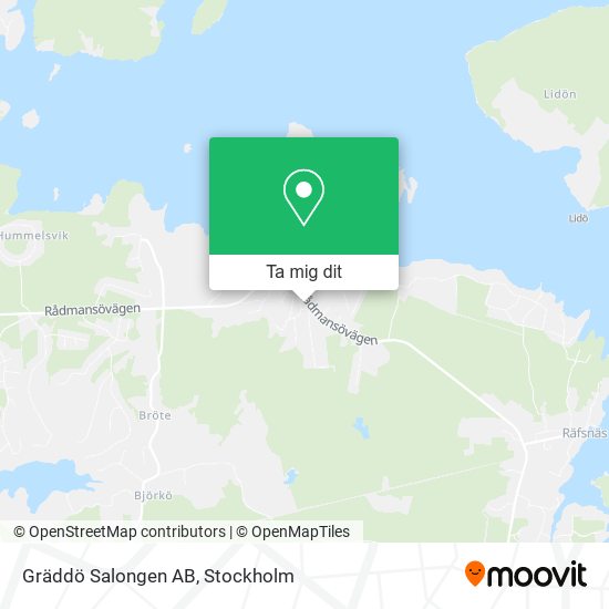 Gräddö Salongen AB karta