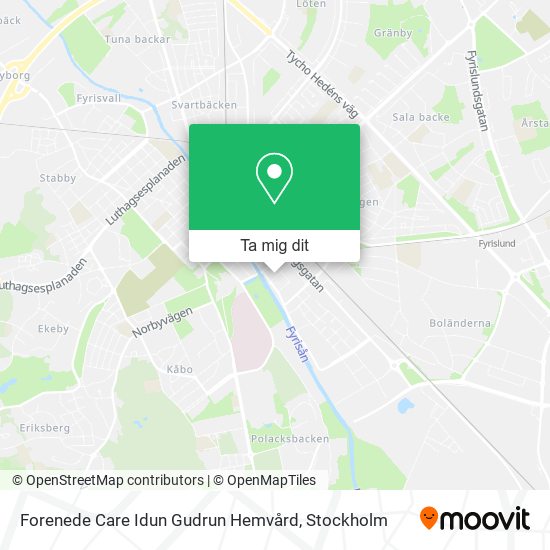 Forenede Care Idun Gudrun Hemvård karta