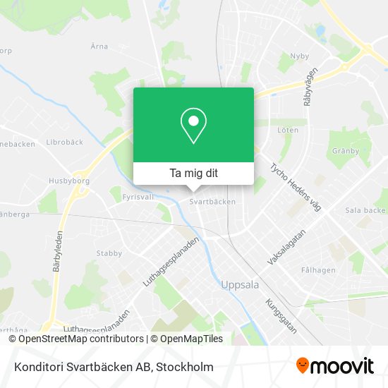 Konditori Svartbäcken AB karta
