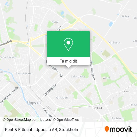 Rent & Fräscht i Uppsala AB karta