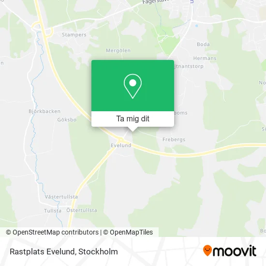 Rastplats Evelund karta