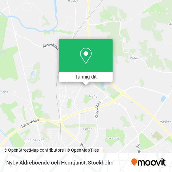 Nyby Äldreboende och Hemtjänst karta
