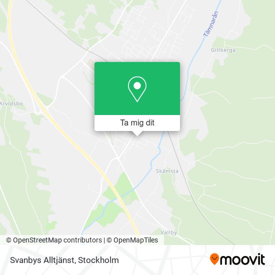 Svanbys Alltjänst karta