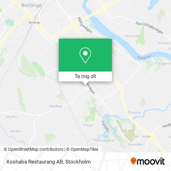 Xoshaba Restaurang AB karta