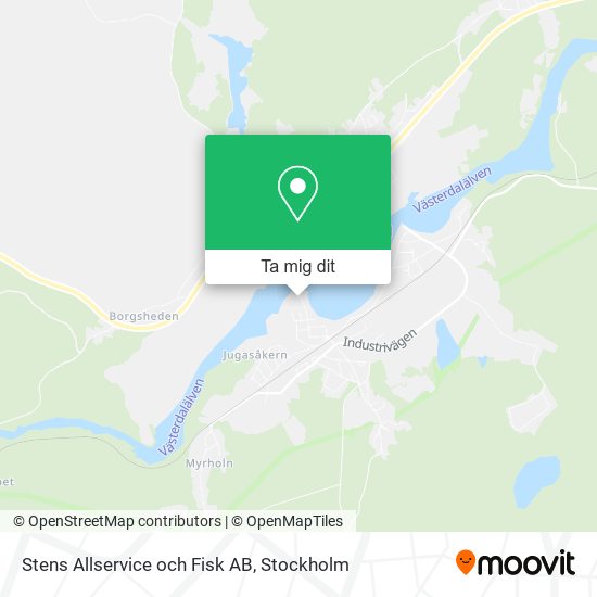 Stens Allservice och Fisk AB karta