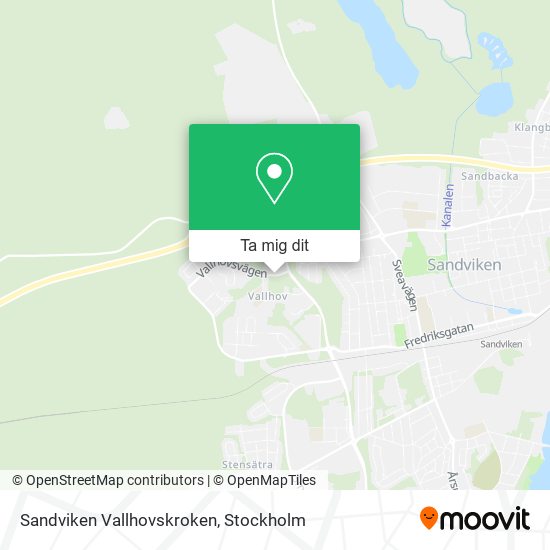 Sandviken Vallhovskroken karta