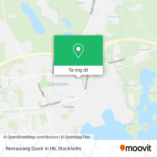 Restaurang Quick in Hb karta