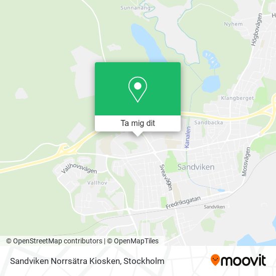 Sandviken Norrsätra Kiosken karta