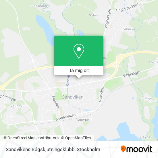 Sandvikens Bågskjutningsklubb karta