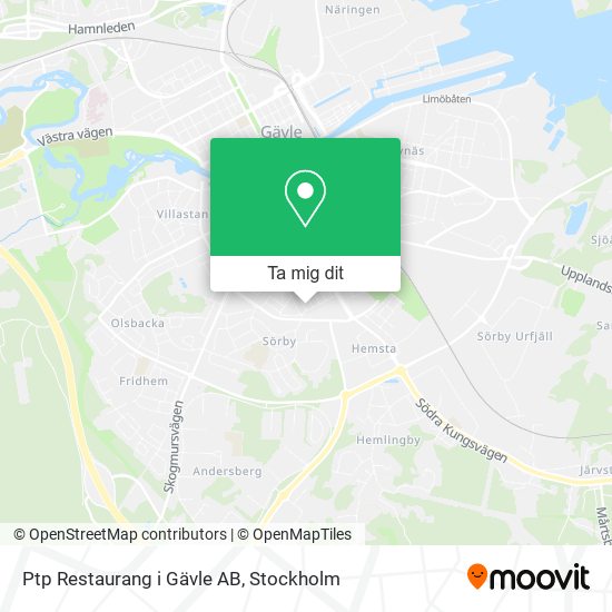 Ptp Restaurang i Gävle AB karta