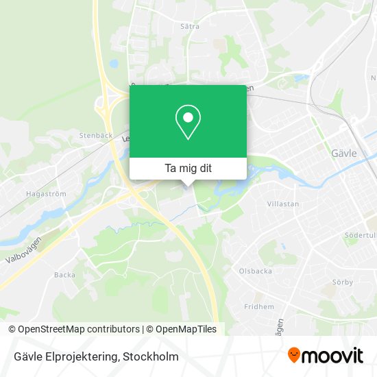 Gävle Elprojektering karta