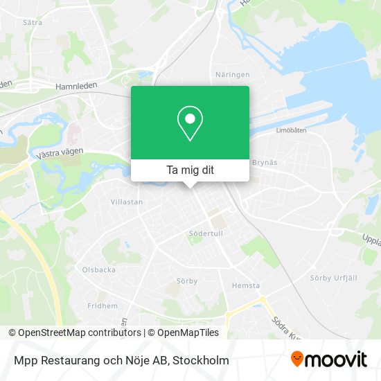 Mpp Restaurang och Nöje AB karta