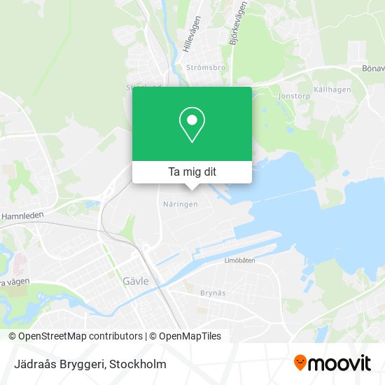 Jädraås Bryggeri karta
