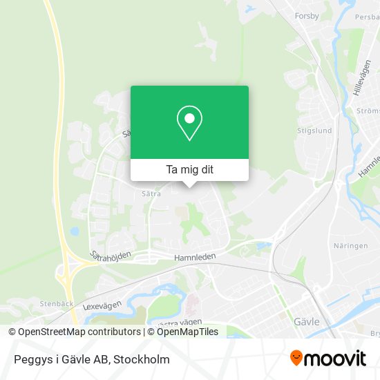 Peggys i Gävle AB karta