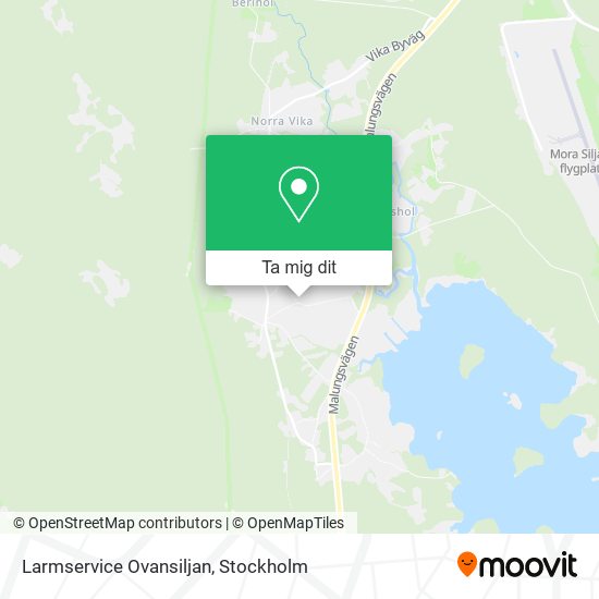 Larmservice Ovansiljan karta