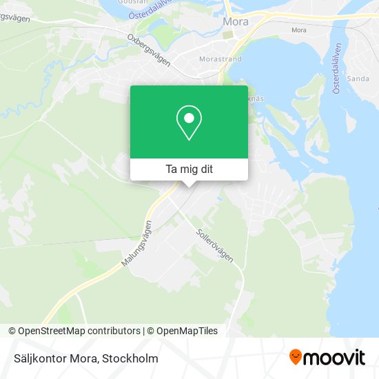 Säljkontor Mora karta
