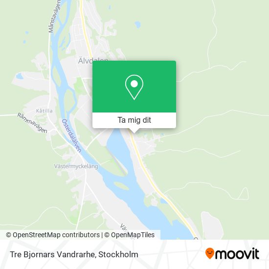 Tre Bjornars Vandrarhe karta