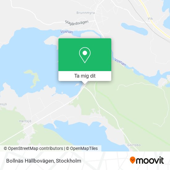 Bollnäs Hällbovägen karta